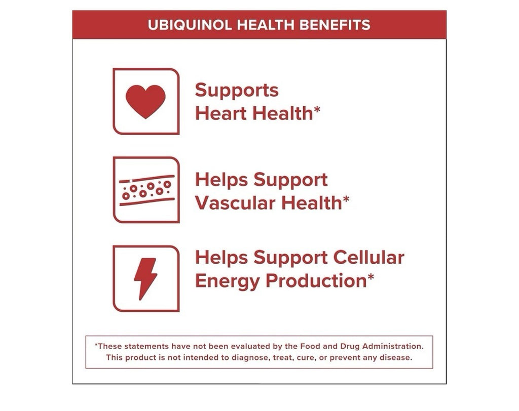 Qunol Mega CoQ10 Ubiquinol 100mg CoenzymeQ10 Antioxidant Heart Health 100softgel