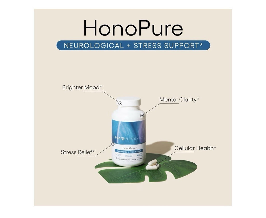 EcoNugenics HonoPure Neurological Stress Support Cognitive Supplement 30Capsules
