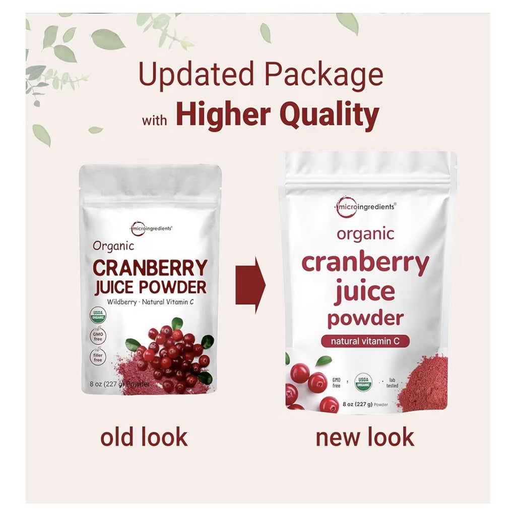 Micro Ingredients Cranberry Juice Powder Organic Natural Vitamin C 8 oz