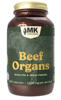 MK Supplements Beef Organs Grass Fed Supplement Support Whole Body Wellness 180c
