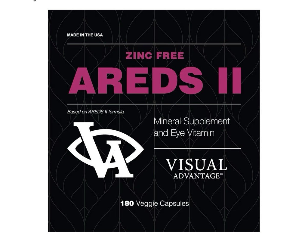 Visual Advantage Zinc Free Macular Support AREDS 2 Eye Vitamins 180 Capsules