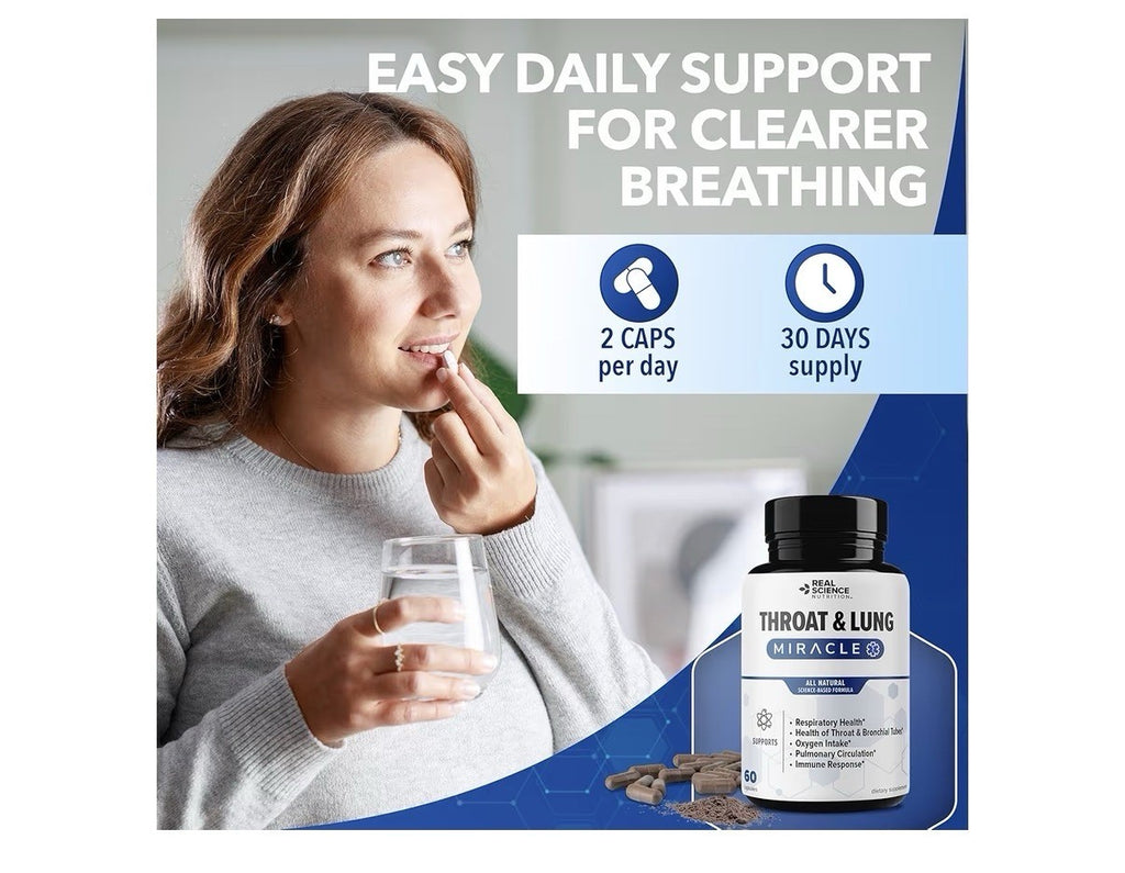 Real Science Throat & Lung Miracle Detox Clear Mucus Sore Throat Immune Response