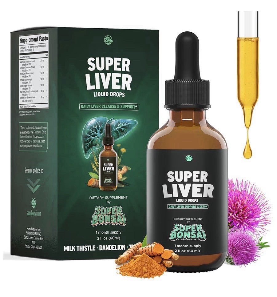 2Pack SuperBonsai Super Support Liver Liquid Detox Natural Cleanse Repair Aid