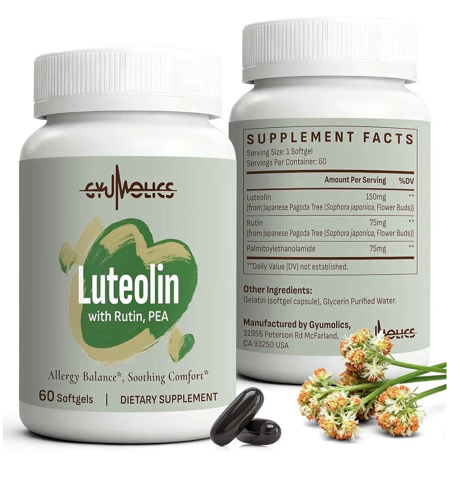 2 Pack Gyumolics Luteolin Supplement for Seasonal Allergies Soothing Comfort