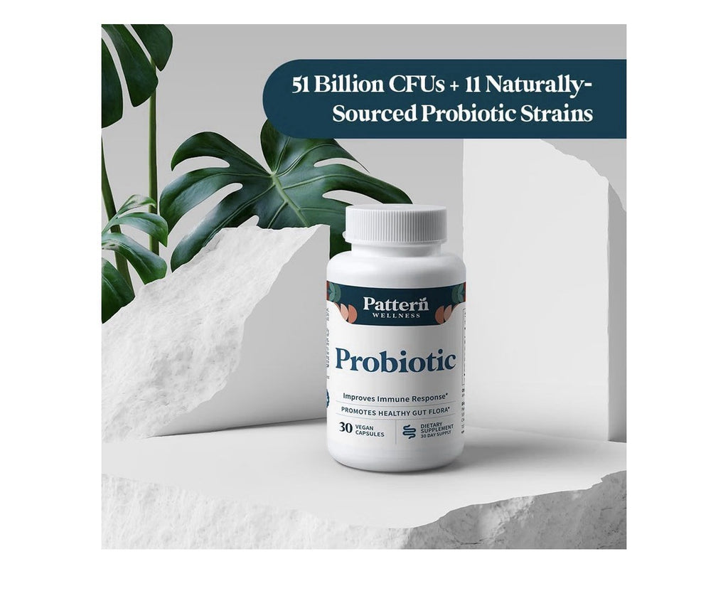 Pattern Wellness Probiotic Supplement 51 Billion CFU Immune Response Gut 30 Caps