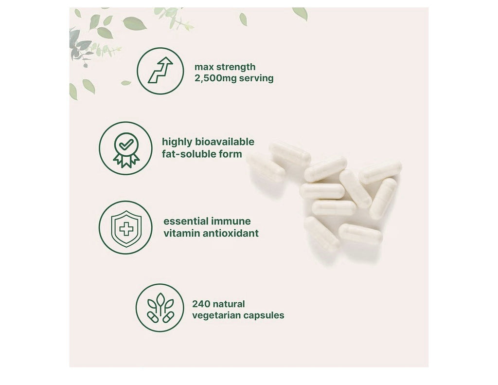 Micro Ingredients Liposomal Vitamin C 2,500mg 240 Capsules Highly Bioavailable