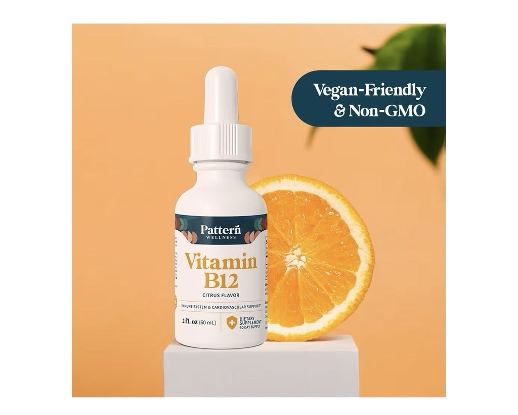 Pattern Wellness Vitamin B12 Immune System Cardiovascular Support 2oz Drops