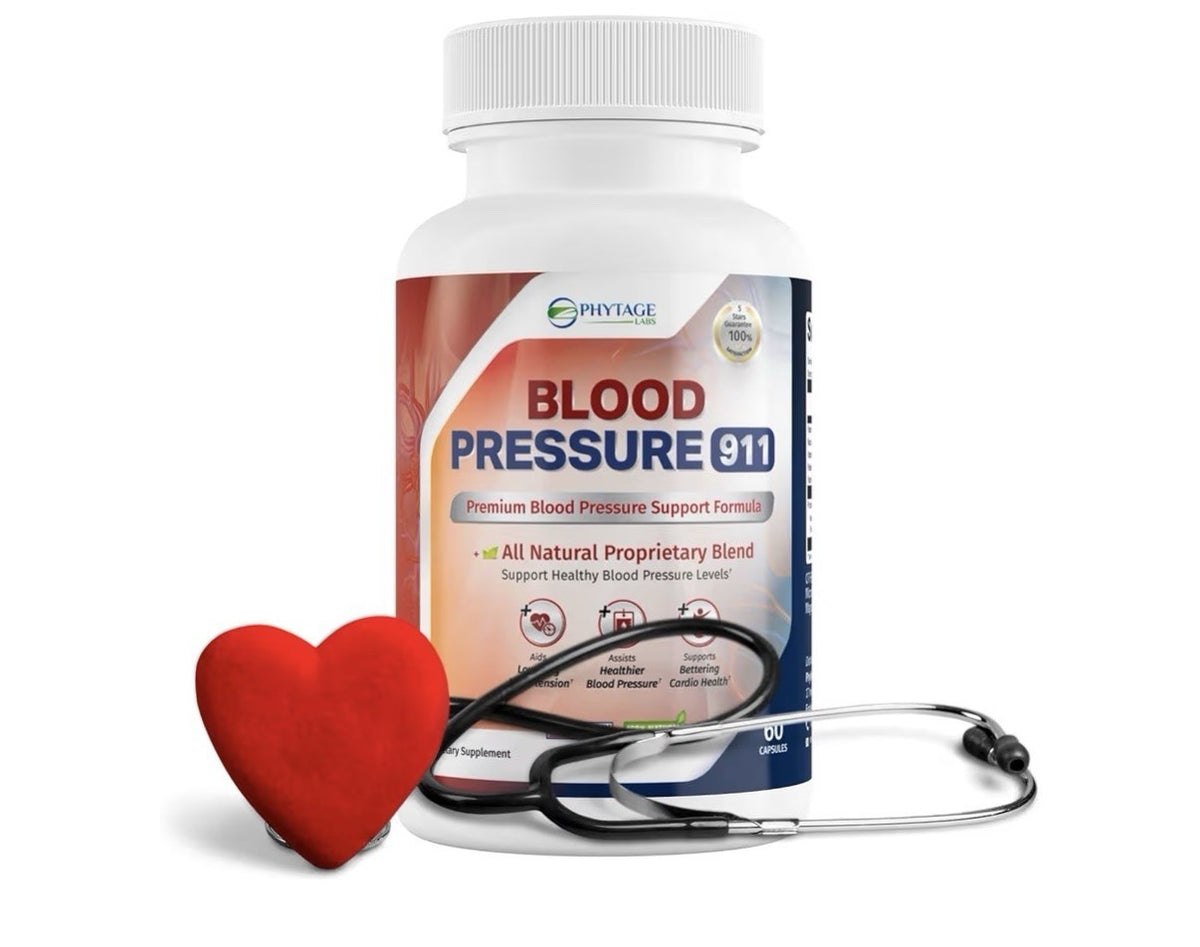 2 Pack Phytage Labs Blood Pressure 911 Heart Circulation Support Supplement