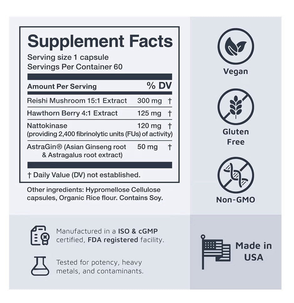 Melody Heart Tune 4-in-1 Blood Pressure Support Supplements 2 Month Supply