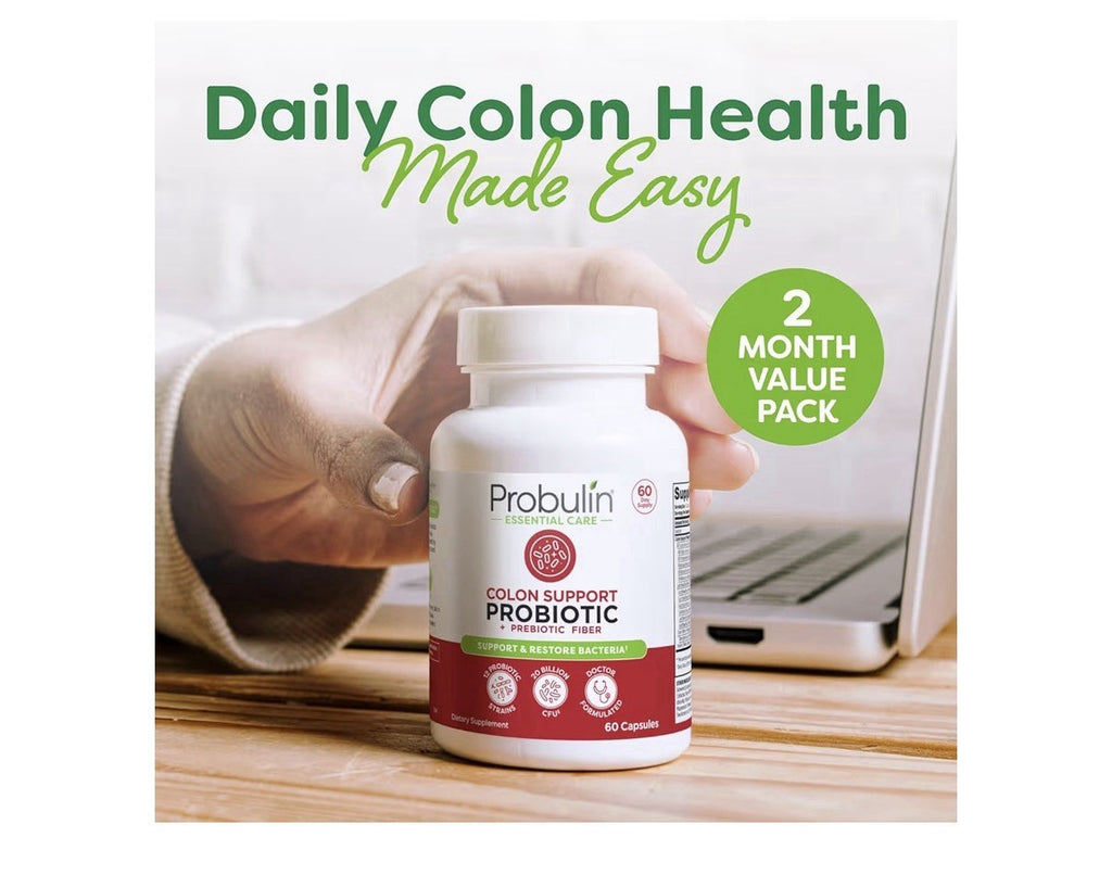 Probulin Colon Support Probiotic + Prebiotics Women Men Daily Gut Digestive 60ca
