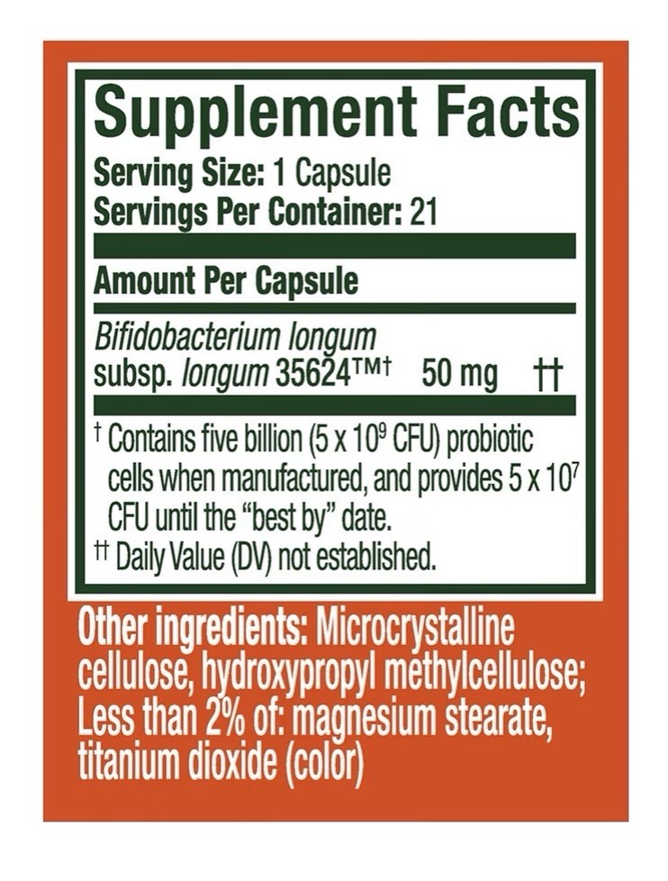 Align Probiotic 5x Extra Strength Probiotics Gut Health for Women and Men 21caps