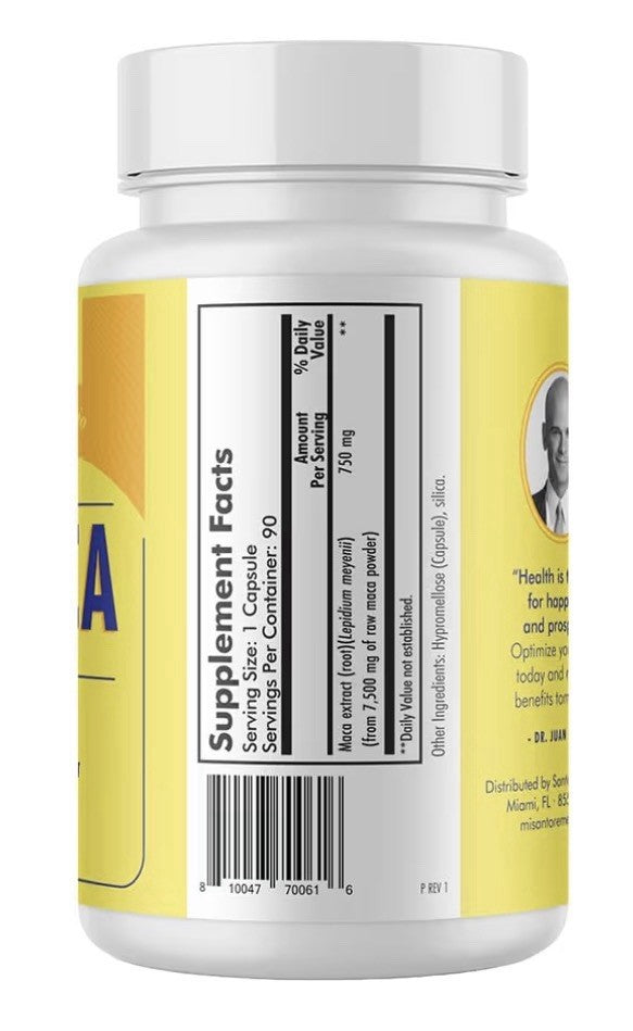 Santo Remedio Maca Helps Support Healthy Energy Levels Dietary Supplement 90caps