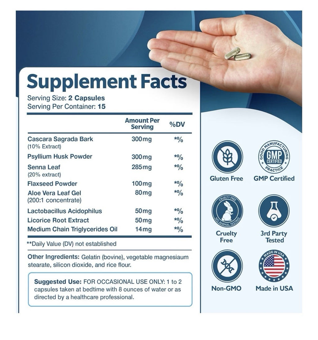 Happee Colon Cleanse Detox & Support Bowel Regularity Support 15 Day Cleanse 30C