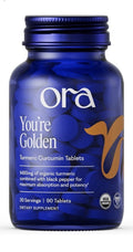 Ora You ’re Golden Turmeric Curcumin Tablets Joint Stress Cardiovascular 90 Tabs