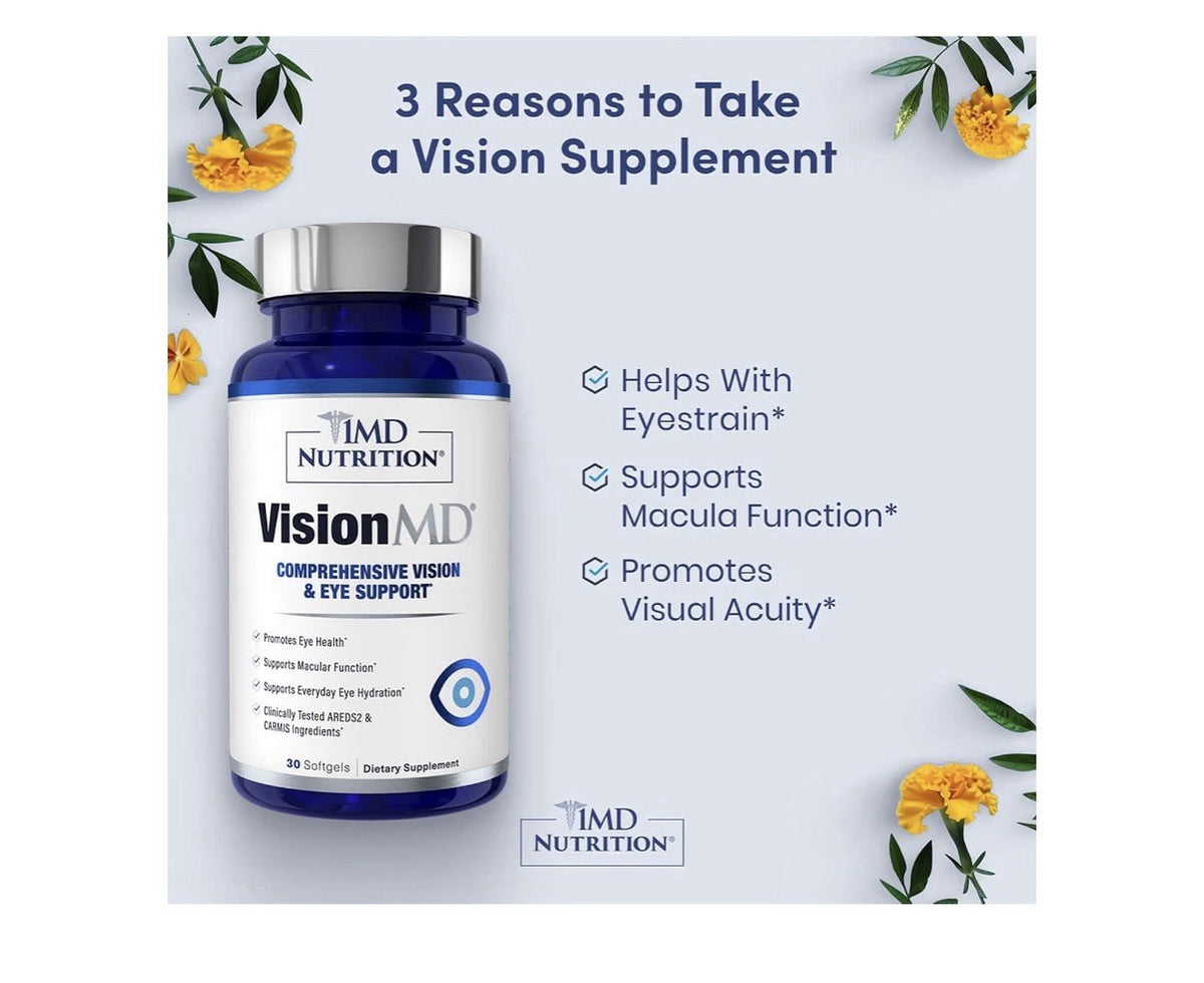 3Pack 1MD Nutrition VisionMD Comprehensive Vision & Eye Support Macular Function
