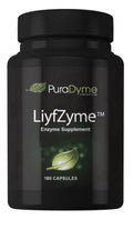 PuraDyme LiyfZyme Plant Based Digestive Enzyme Supplement 180 Veggie Capsules