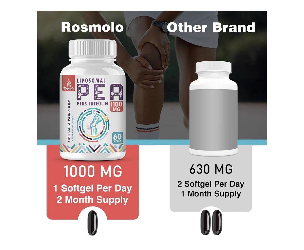 Rosmolo Liposomal PEA Palmitoylethanolamide 1000 mg + Luteolin 100 mg 60 Softgel