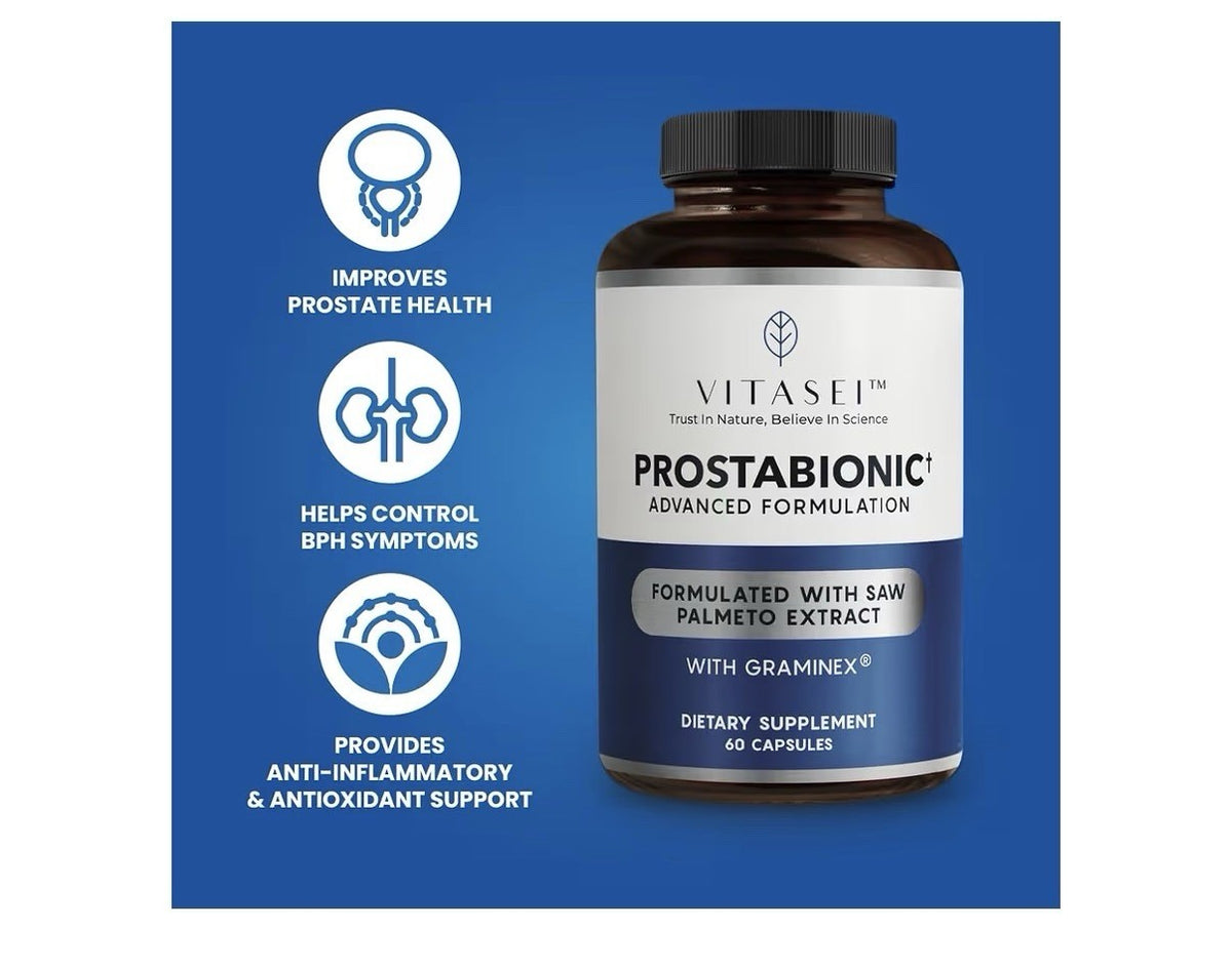 VITASEI Prostabionic Prostate Health Supplement Reduce Bathroom Trips 3 Pack