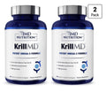 1MD Nutrition KrillMD Antarctic Krill Oil Omega 3 Astaxanthin EPA DHA 2 Pack
