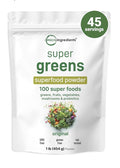 Micro Ingredients Super Greens Superfood Powder 100 Super Foods Drink Mix 1lb