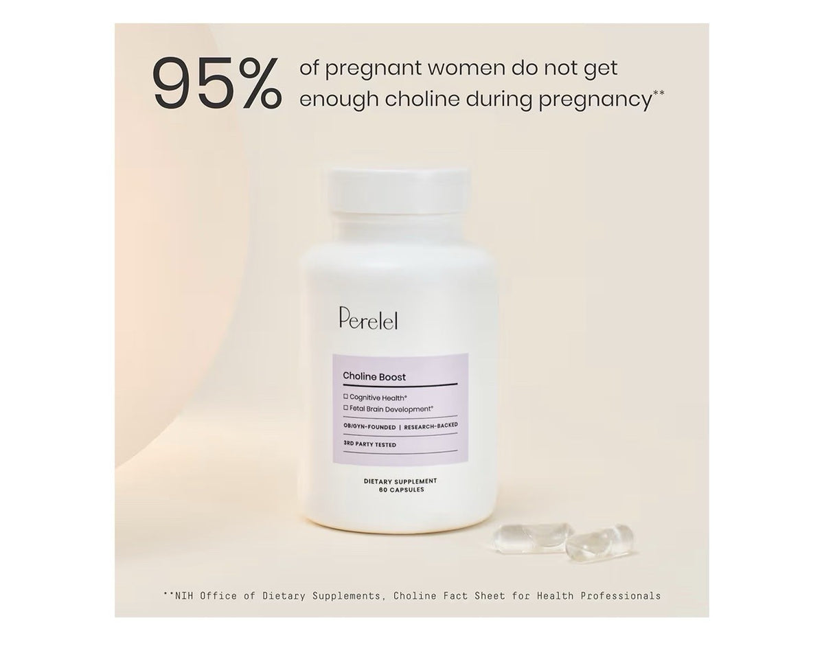 Perelel Choline Boost Cognitive Health Fetal Brain Development Supplement 60caps