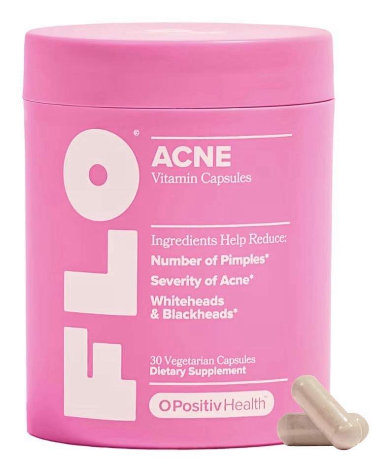 O Positiv FLO Acne Capsules – Reduce Number and Severity of Pimples 30 Capsules