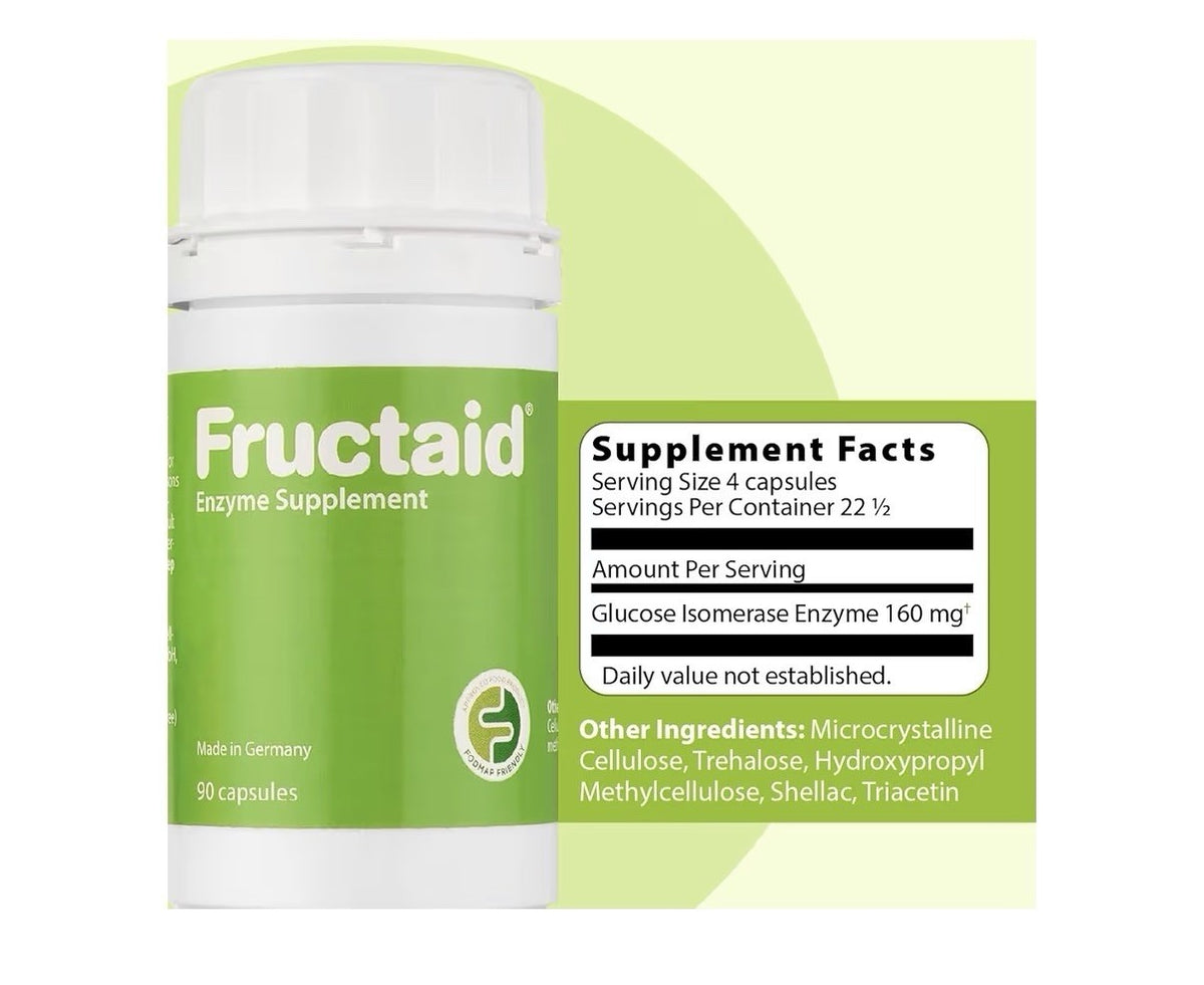Fructaid Enzyme Supplement Enjoy Fruits, Soft Drinks And Sweets Again 90Capsules