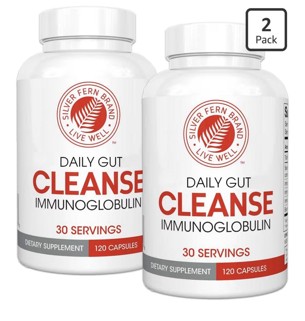 2 Pack Silver Fern Daily Gut Cleanse Immunoglobulin Postbiotic 60 Day Supply