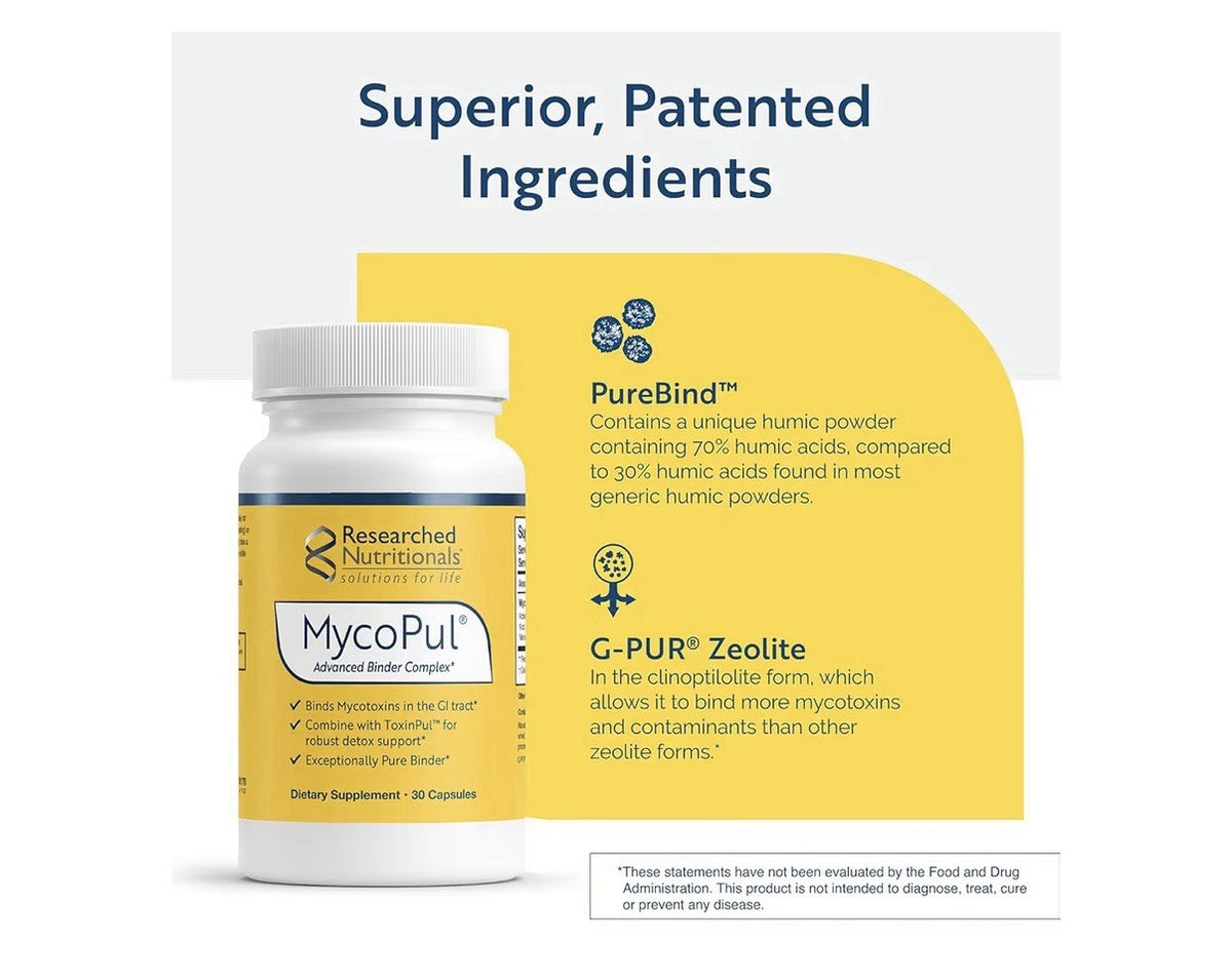 Researched Nutritionals MycoPul Advanced Mycotoxin Binder Complex 30 Capsules