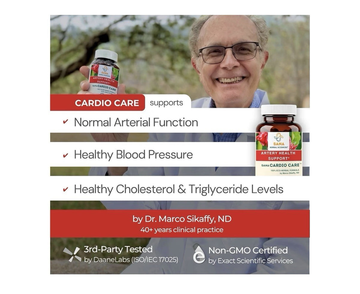 2Pack Sana Herbal Sciences Artery Health Support Sana Cardio Care Plaque Balance