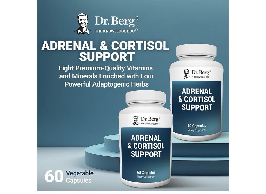 Dr. Berg Adrenal & Cortisol Support Mood Focus Relaxation Stress Support 60 Caps