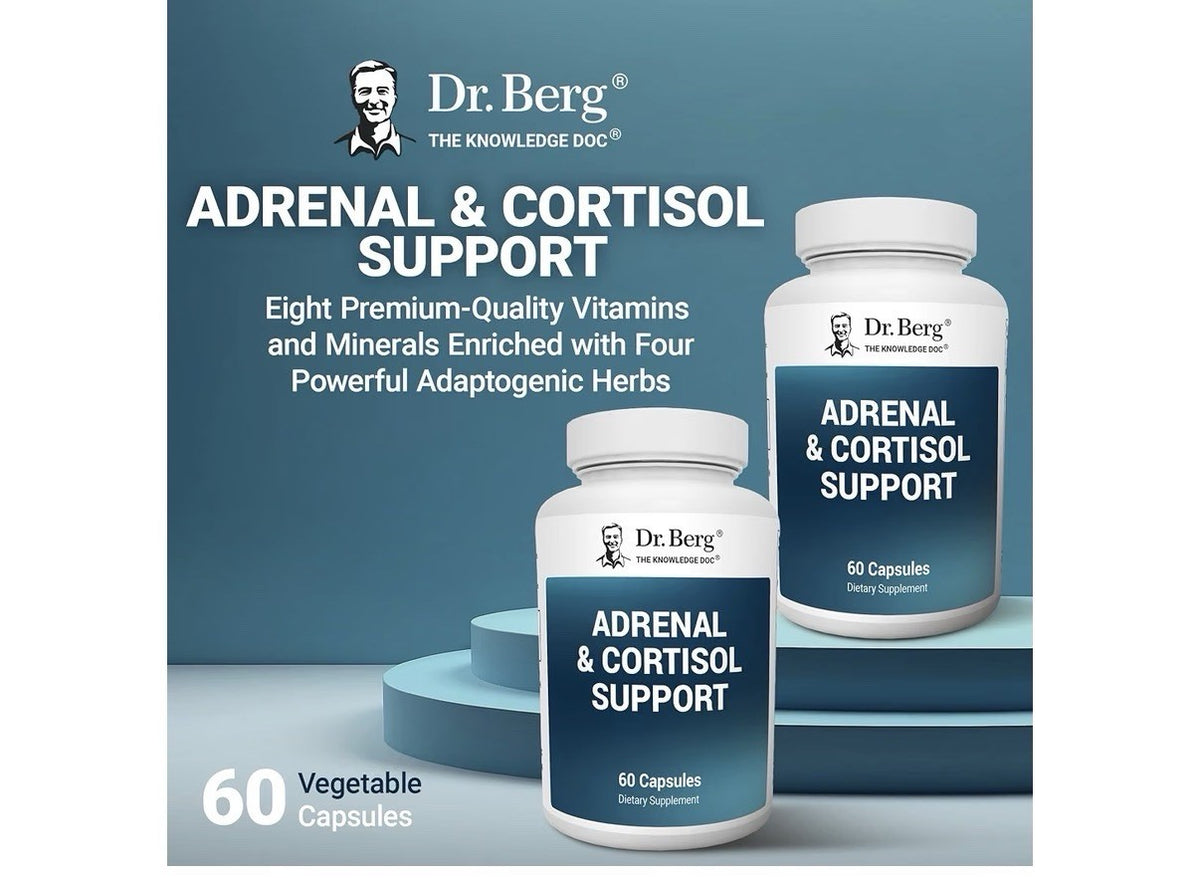 Dr. Berg Adrenal & Cortisol Support Mood Focus Relaxation Stress Support 60 Caps