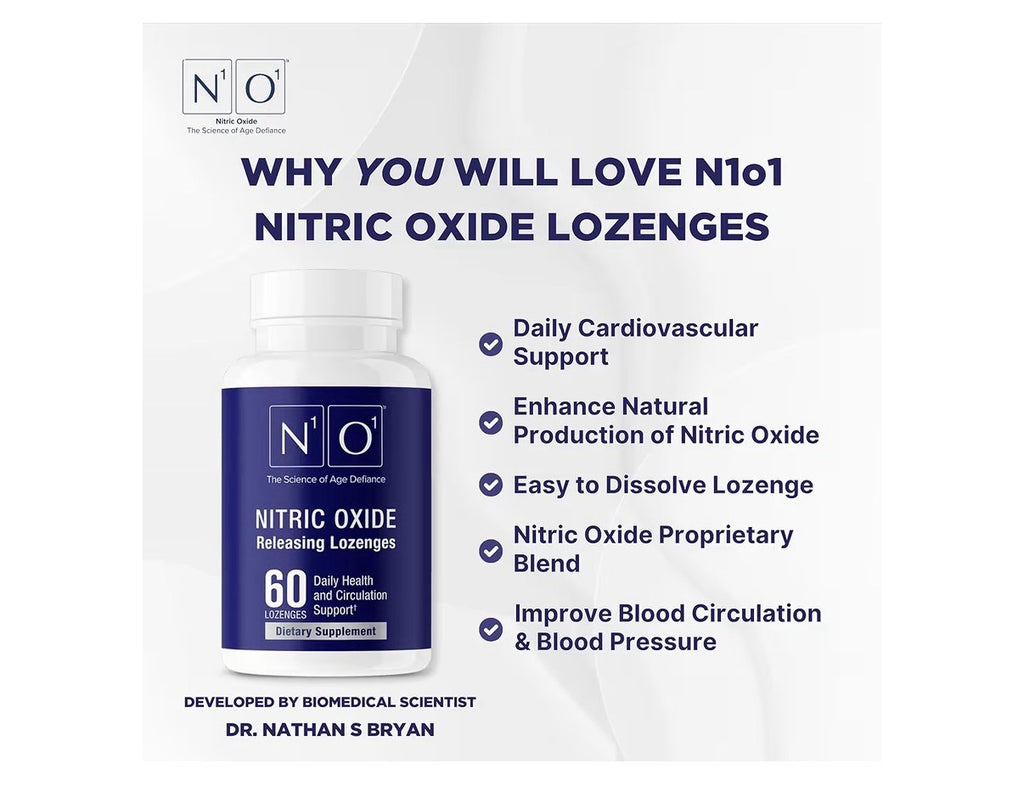 N1O1 Nitric Oxide Lozenges Nitric Oxide Supplement Daily Health 60 Lozenges