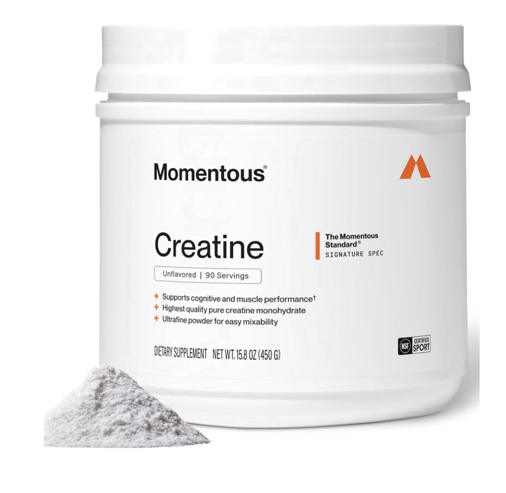 Momentous Creatine Monohydrate Powder Cognitive Muscle Performance 90 Servings
