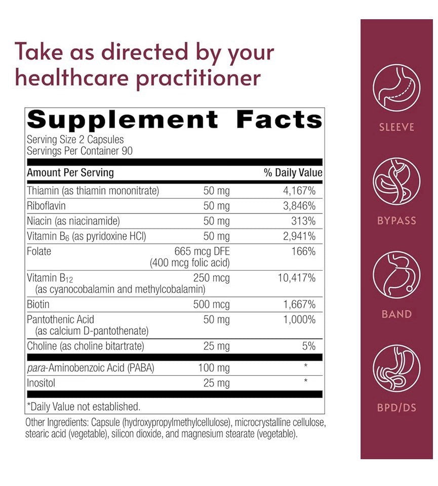 Bariatric Advantage B50 Complex w/ Active B12 Bariatric Surgery Patients 180caps