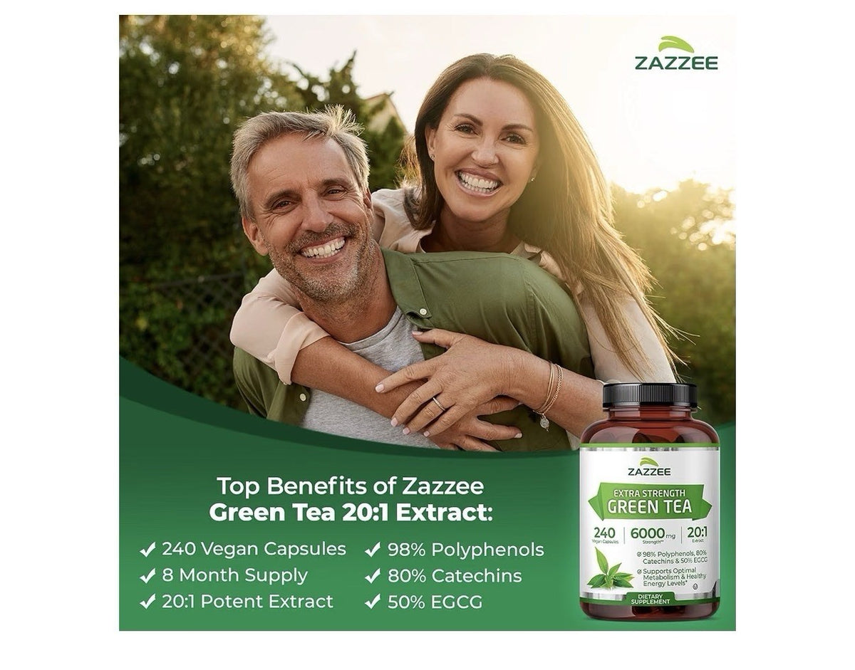 Zazzee Green Tea Supports Optimal Metabolism Healthy Energy Levels 8Month Supply