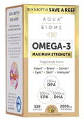 Aqua Biome Omega 3 Fish Oil Maximum Strength Triglyceride Form DPA EPA DHA 120sg