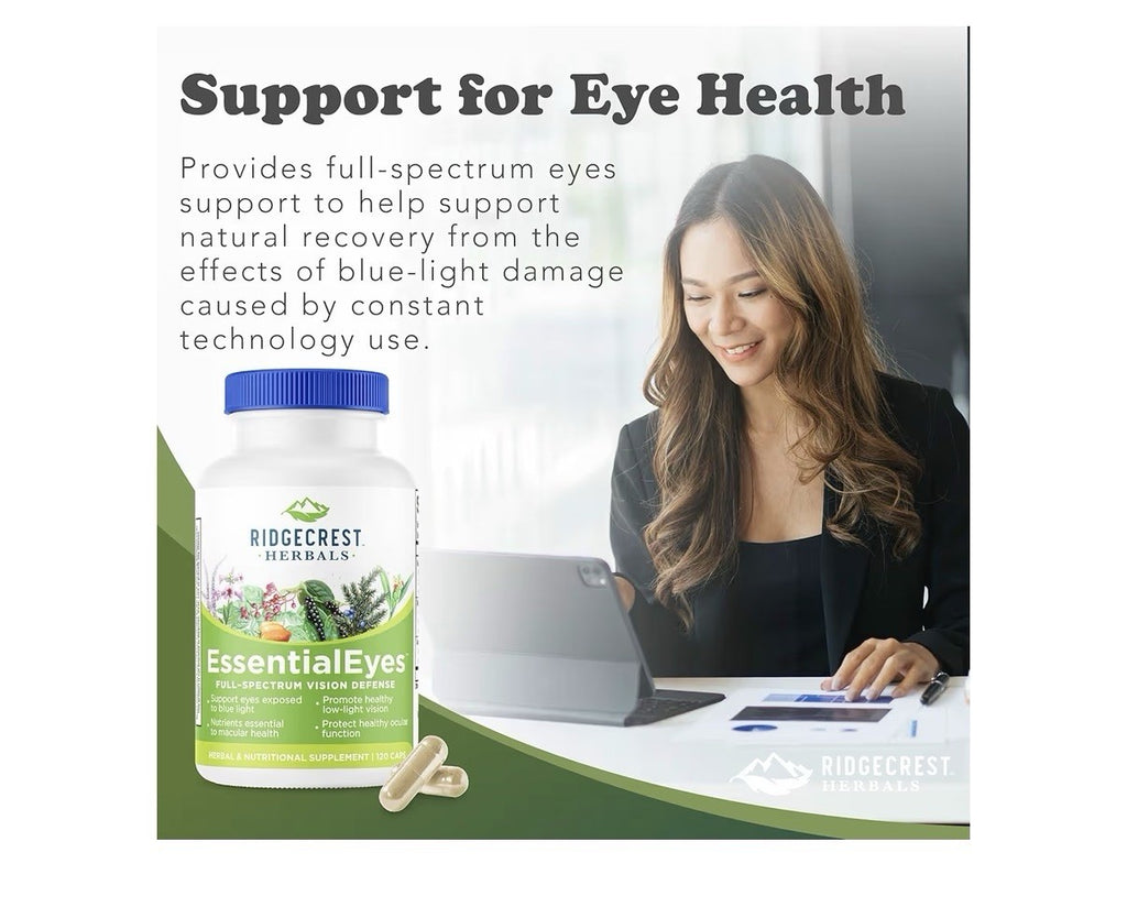 Ridgecrest Herbals EssentialEyes Natural Vitamin Supplement Vision Health 120cap