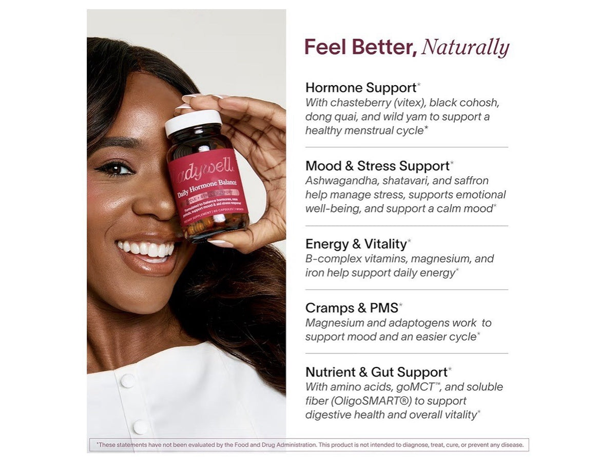 Ladywell Daily Hormone Balance Cycle Stress Mood Periods Support for Women 60cap
