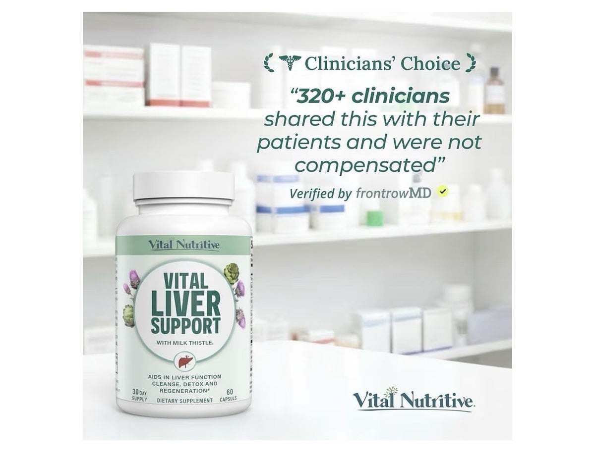 VITAL NUTRITIVE Vital Liver Support Cleanse Detox Repair Supplement 60 Capsules