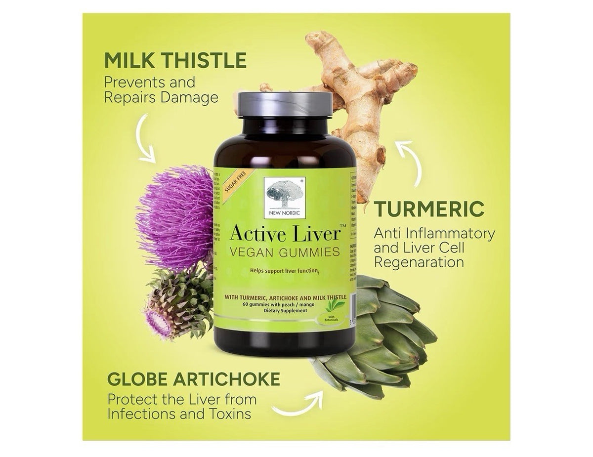 3 Pack NEW NORDIC Active Liver Vegan Gummies Helps Support Liver Function