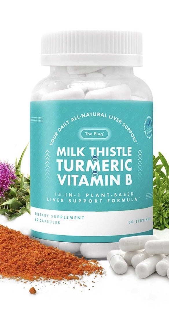 The Plug Liver Cleanse Detox Repair Milk Thistle (Silymarin), Turmeric 60Capsule