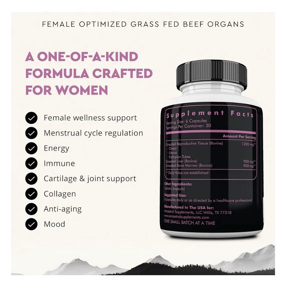 Ancestral Supplements Female Enhancement Supports Hormone Balance Wellness 180ca