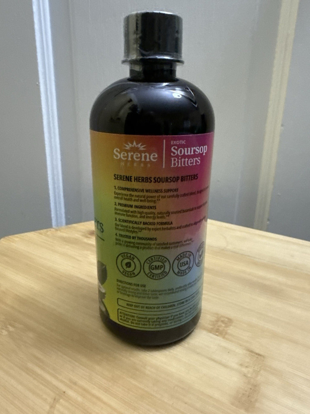 Serene HERBS Soursop Bitters Ancient Herbal Formula Detox Gut Health 16oz