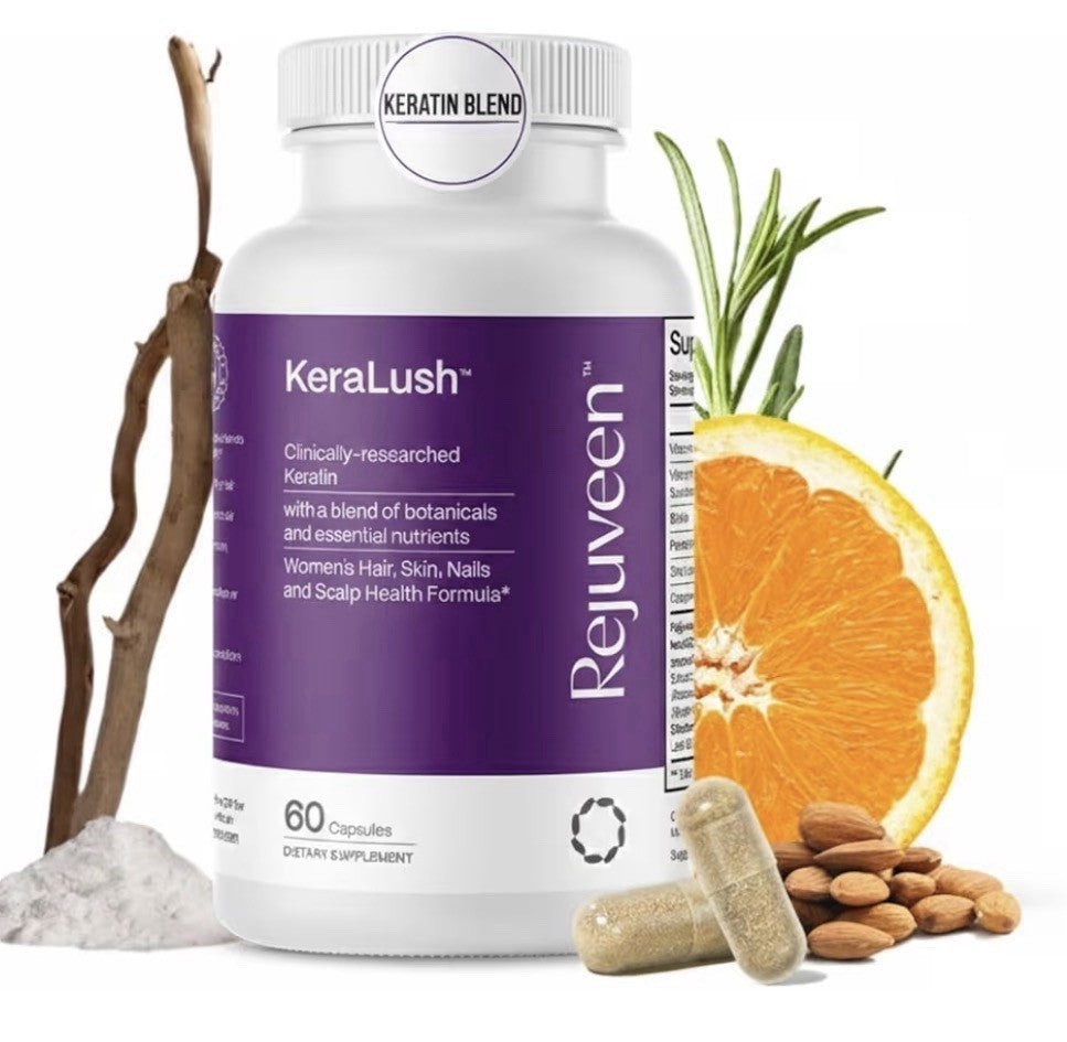 Rejuveen KeraLush Hair Skin Nails and Scalp Health Formula For Women 60 Capsules