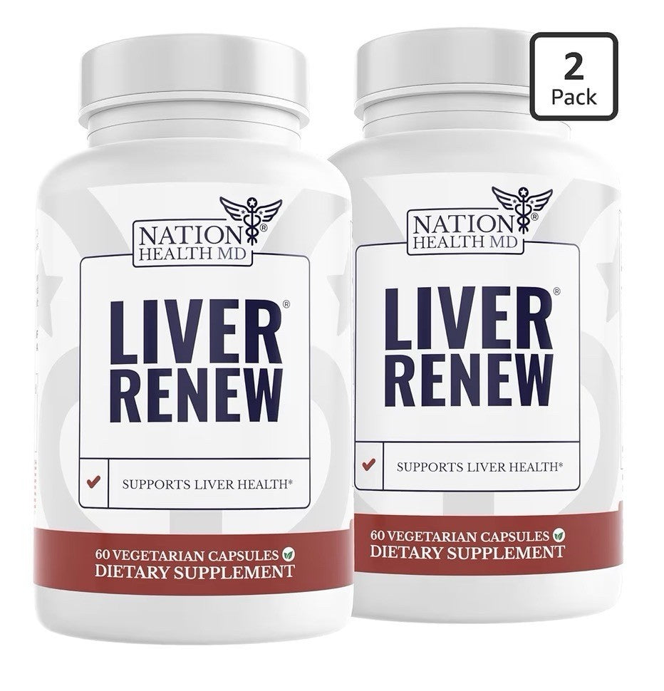Nation Health MD Liver Renew Healthy Liver Function Cleanse Detox Repair 2 Pack