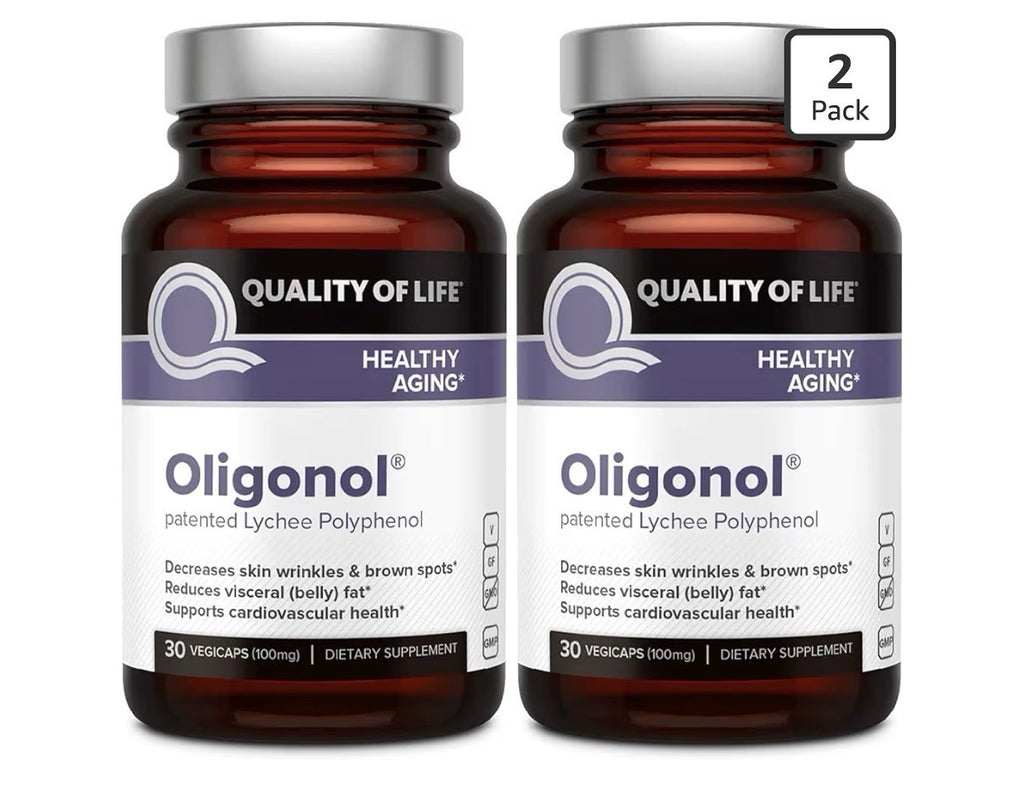 2 Packs Quality of Life Oligonol Lychee Polyphenol Healthy Aging Supplement