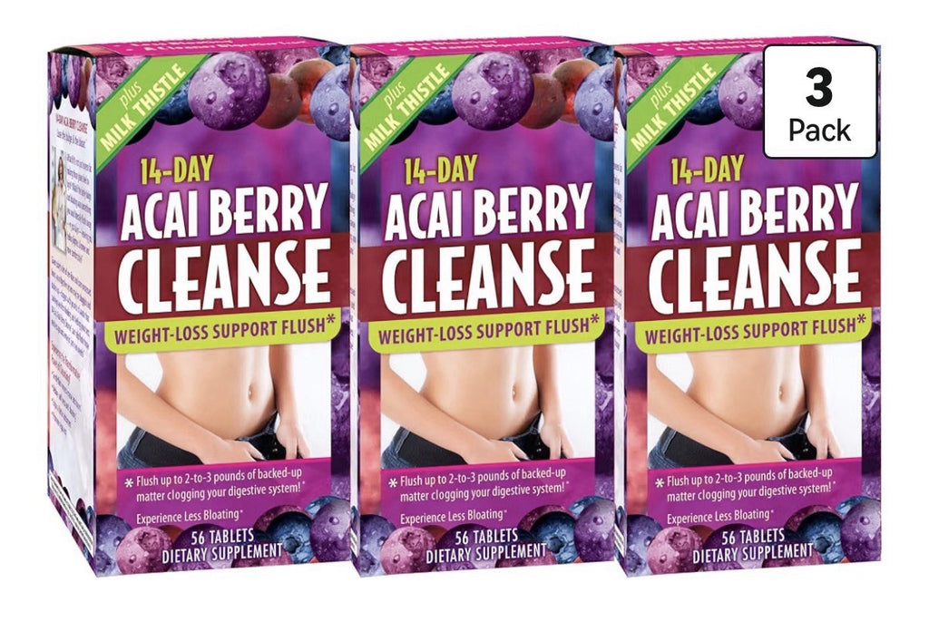Applied Nutrition 14-Day Acai Berry Cleanse Weight Loss Support Flush 3 Pack