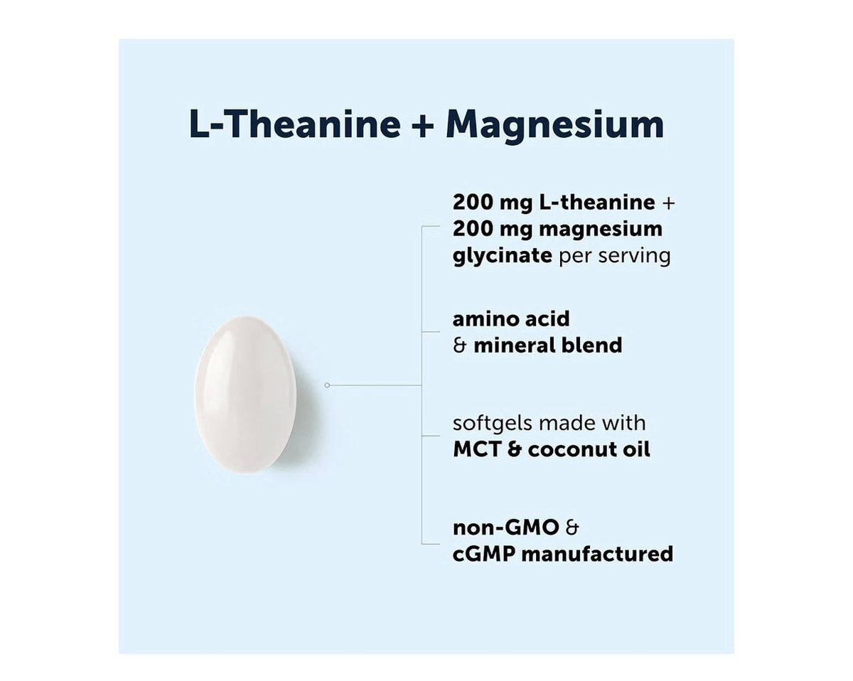 Micro Ingredients L-theanine 200mg Per Serving + Magnesium Glycinate 400 Softgel