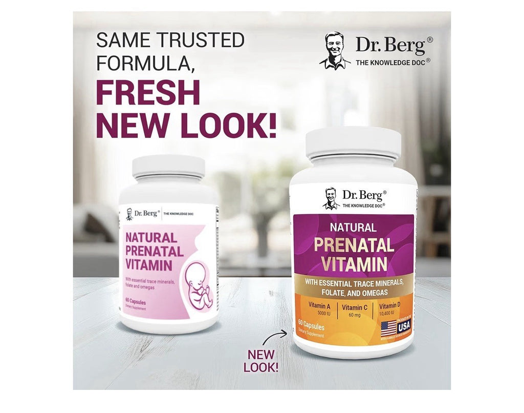 Dr. Berg Natural Prenatal Vitamin With Essential Trace Mineral Folate Omegas 60c
